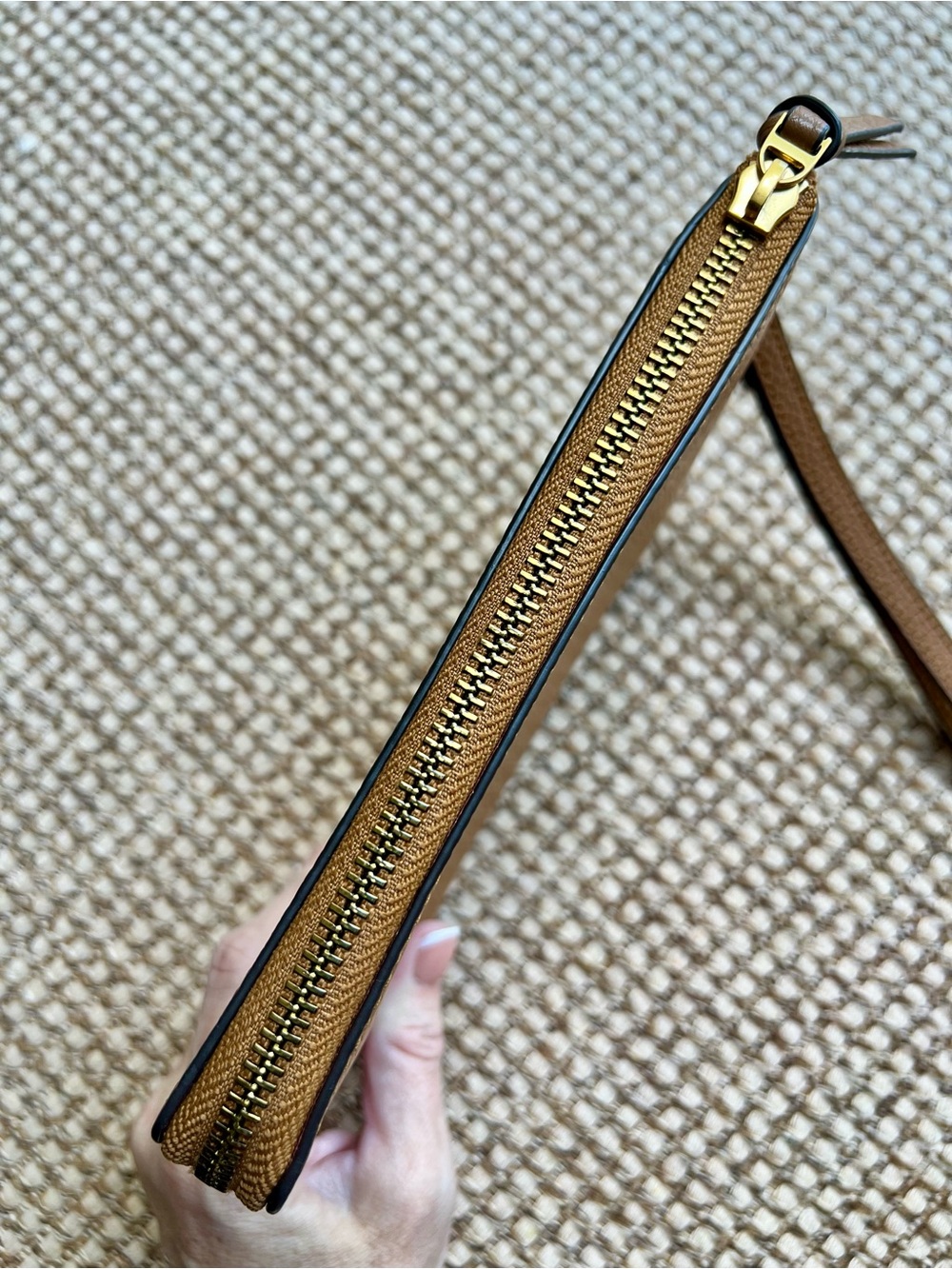 🤎 Tory Burch Leather Double-Compartment Wristlet Clutch - Picture 3 of 8